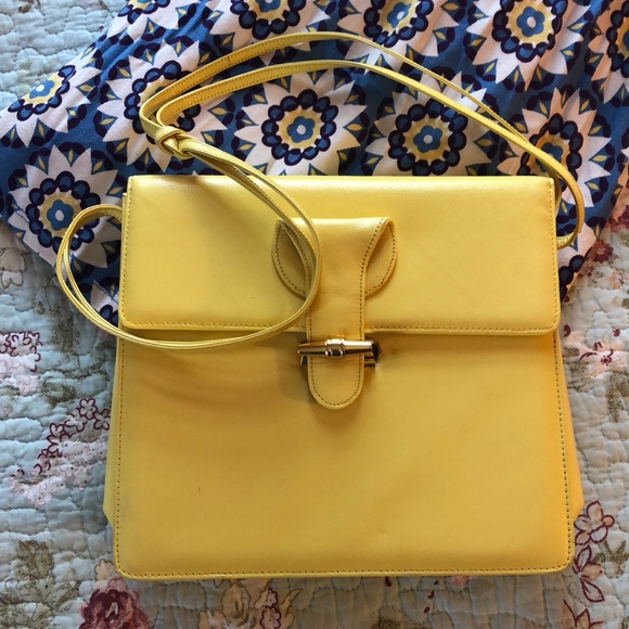 Vintage Handbags - Vintage yellow handbag from Saks Fifth Avenue
